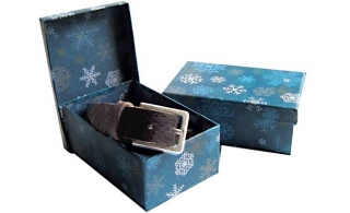 Weihnachtsbox Größe M- Schneeflocke, bleu